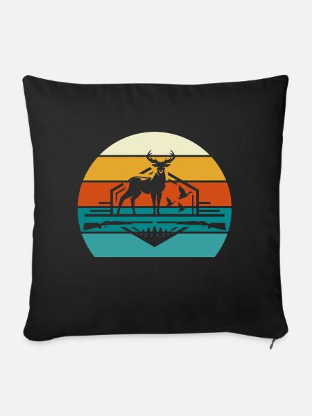 Hunter für Jäger - Sofakissenbezug 45 x 45 cm - Schwarz