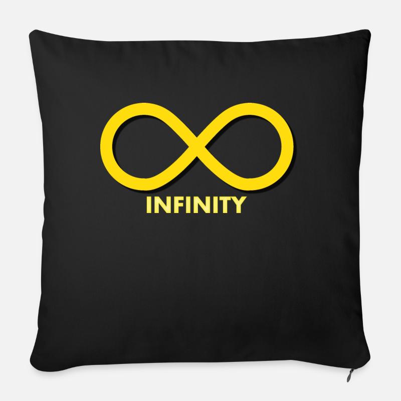 INFINITY YELLOW - Housse de coussin décorative 45 x 45 cm - noir