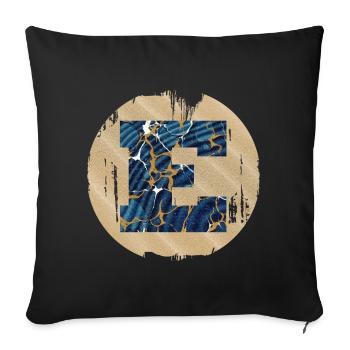 e 16 e - Housse de coussin décorative 45 x 45 cm - noir - Devant