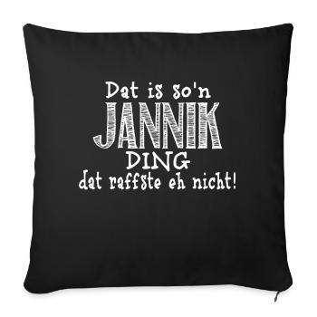 jannik - Sofakissenbezug 45 x 45 cm - Schwarz - Vorne