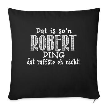 robert - Sofakissenbezug 45 x 45 cm - Schwarz - Vorne