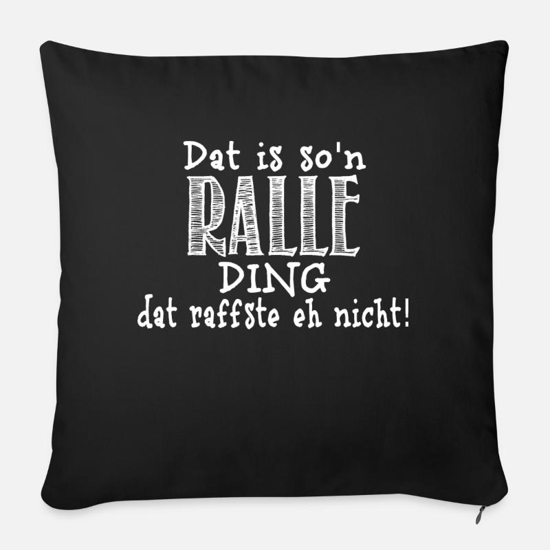 ralle - Sofakissenbezug 45 x 45 cm - Schwarz