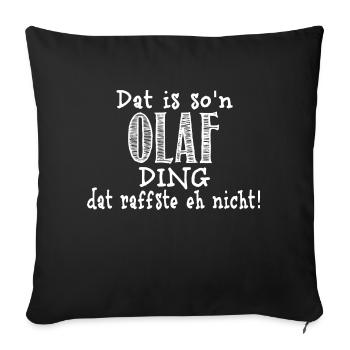 olaf - Sofakissenbezug 45 x 45 cm - Schwarz - Vorne