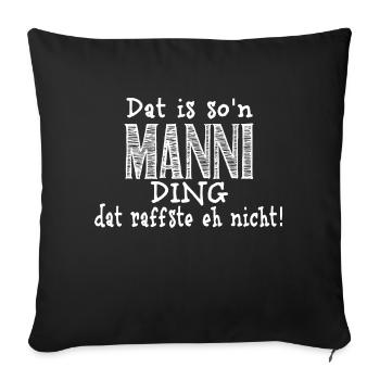 manni - Sofakissenbezug 45 x 45 cm - Schwarz - Vorne