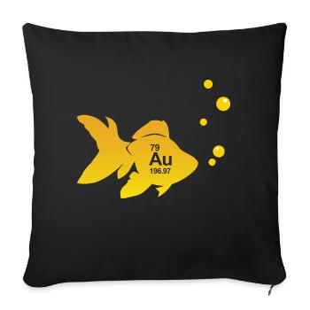 Goldfisch - Sofakissenbezug 45 x 45 cm - Schwarz - Vorne