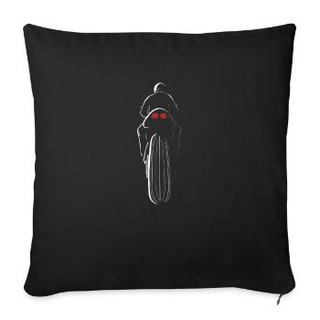Motocyclistes en marche - Housse de coussin décorative 45 x 45 cm - noir - Devant
