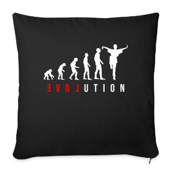 Tai Chi athlète de combat Evolution Cadeau Karaté - Housse de coussin décorative 45 x 45 cm - noir - Devant