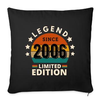 LEGEND 2006, VINTAGE 2006 - Sofa pillowcase 17,3'' x 17,3'' (45 x 45 cm) - black - Front