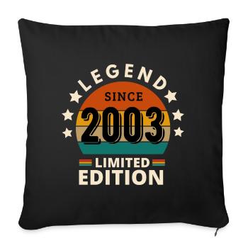 LEGEND 2003, VINTAGE 2003 - Sofa pillowcase 17,3'' x 17,3'' (45 x 45 cm) - black - Front
