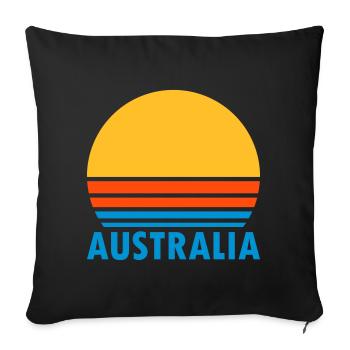 Australia (geteilte Sonne) - Sofakissenbezug 45 x 45 cm - Schwarz - Vorne