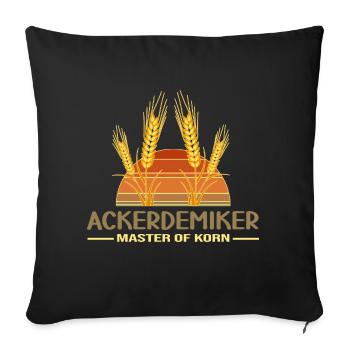 landwirt bauer traktor acker ackerbau korn feld - Sofakissenbezug 45 x 45 cm - Schwarz - Vorne