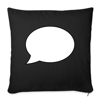 Sprechblase leer - Sofakissenbezug 45 x 45 cm - Schwarz - Vorne