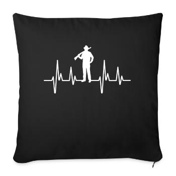 hunter heart rate - Sofa pillowcase 17,3'' x 17,3'' (45 x 45 cm) - black - Front