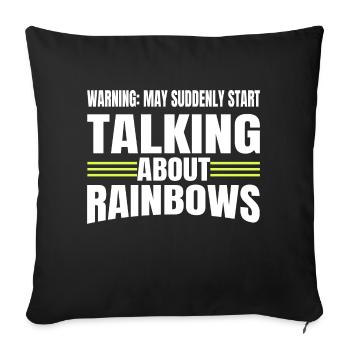 birthday lesbian humor funny rainbow present - Sofa pillowcase 17,3'' x 17,3'' (45 x 45 cm) - black - Front