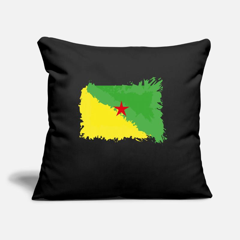 Drapeau Guyane Housse de coussin décorative 45 x 45 cm
