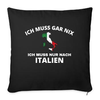 Italien - Sofakissenbezug 45 x 45 cm - Schwarz - Vorne