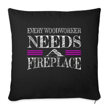 axes carpenter work tshirts carpenter funny - Sofa pillowcase 17,3'' x 17,3'' (45 x 45 cm) - black - Front