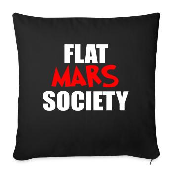 flat mars citation drôle - Housse de coussin décorative 45 x 45 cm - noir - Devant