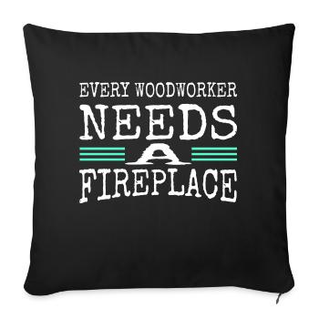 john carpenter tshirts woodcutter - Sofa pillowcase 17,3'' x 17,3'' (45 x 45 cm) - black - Front