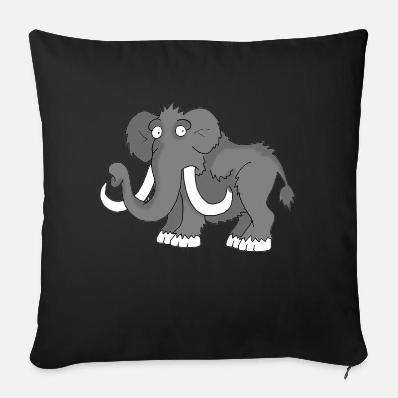Dino 31 - Sofakissenbezug 45 x 45 cm - Schwarz