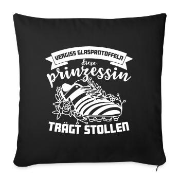 Fußballerin Fußball Frauenfußball Stollen Sport - Sofakissenbezug 45 x 45 cm - Schwarz - Vorne