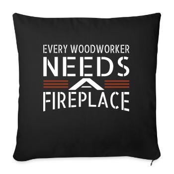 outils de citation amusants - Housse de coussin décorative 45 x 45 cm - noir - Devant