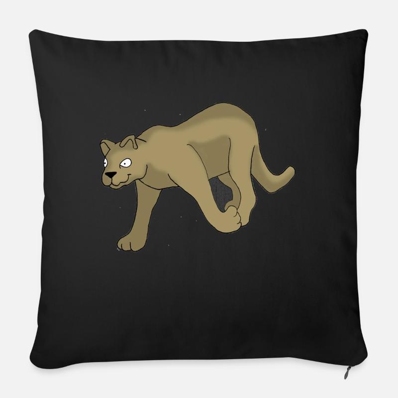 Wildtiere - Sofakissenbezug 45 x 45 cm - Schwarz