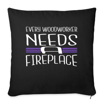 cadeau d’anniversaire marteau-piqueur amusant - Housse de coussin décorative 45 x 45 cm - noir - Devant