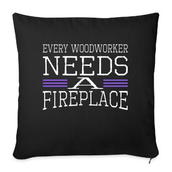 drôle de design d’artisans - Housse de coussin décorative 45 x 45 cm - noir - Devant