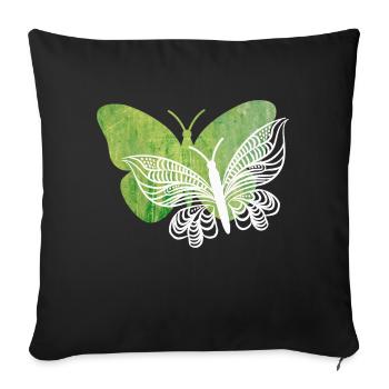 I love butterfly - Sofa pillowcase 17,3'' x 17,3'' (45 x 45 cm) - black - Front