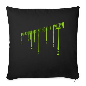 Monter de niveau grand frère - Housse de coussin décorative 45 x 45 cm - noir - Devant