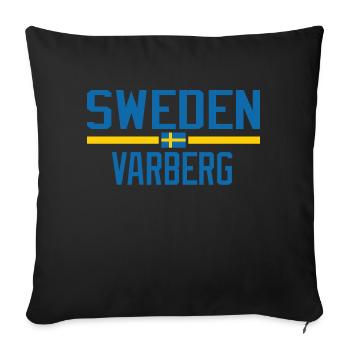 Sweden Varberg - Sofa pillowcase 17,3'' x 17,3'' (45 x 45 cm) - black - Front