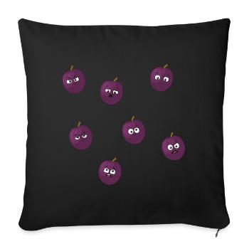 Culture Prune - Housse de coussin décorative 45 x 45 cm - noir - Devant