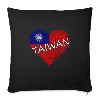 Taiwan - Sofakissenbezug 45 x 45 cm - Schwarz - Vorne