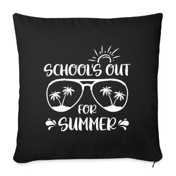 Schools Out For Summer Sunglass Last Day of School - Sofa pillowcase 17,3'' x 17,3'' (45 x 45 cm) - black - Front