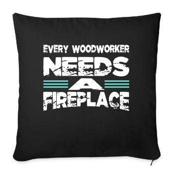 americas sexy carpenter tshirts badge carpentry - Sofa pillowcase 17,3'' x 17,3'' (45 x 45 cm) - black - Front