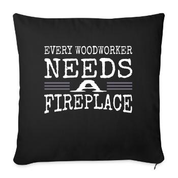 plumber cool construction carpenter job carpentry - Sofa pillowcase 17,3'' x 17,3'' (45 x 45 cm) - black - Front