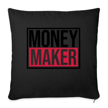 Logo Money Maker Shield - Sofa pillowcase 17,3'' x 17,3'' (45 x 45 cm) - black - Front