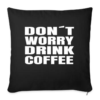 Coffee Cup Caffeine Gift Coffee Bean Coffee - Sofa pillowcase 17,3'' x 17,3'' (45 x 45 cm) - black - Front