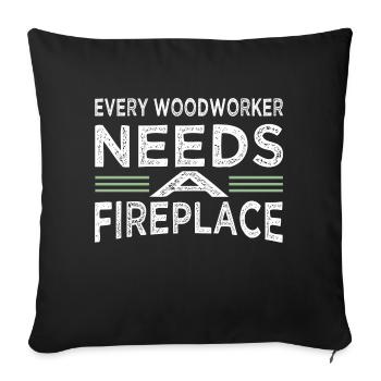 bday funny quote funny carpenter - Sofa pillowcase 17,3'' x 17,3'' (45 x 45 cm) - black - Front