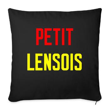 petit lensois lens sang & or bébé enfant supporter - Housse de coussin décorative 45 x 45 cm - noir - Devant