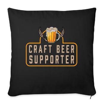 Funny Beer Drinker Beer Drinker Beer Brewer Motif - Sofa pillowcase 17,3'' x 17,3'' (45 x 45 cm) - black - Front