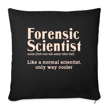 Médecin légiste Systèmes juridiques Judiciaire Judiciaire - Housse de coussin décorative 45 x 45 cm - noir - Devant