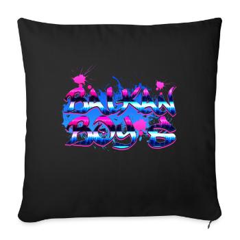 balkan boy exyu rock bosna croatie serbie - Housse de coussin décorative 45 x 45 cm - noir - Devant