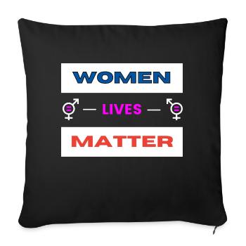 Women Lives Matter (2) - Housse de coussin décorative 45 x 45 cm - noir - Devant