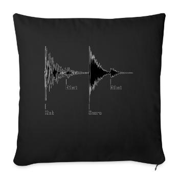 Drumbeat - Sofakissenbezug 45 x 45 cm - Schwarz - Vorne