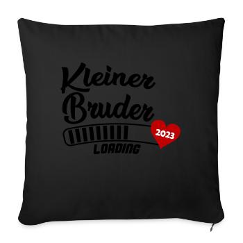 Kleiner Bruder Loading 2023 - Sofakissenbezug 45 x 45 cm - Schwarz - Vorne
