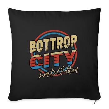 Bottrop Germany City Font 80s Style - Sofa pillowcase 17,3'' x 17,3'' (45 x 45 cm) - black - Front