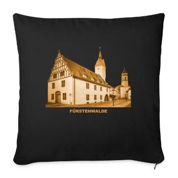 Fürstenwalde Cathedral St. Marien Spree Brandenburg - Sofa pillowcase 17,3'' x 17,3'' (45 x 45 cm) - black - Front