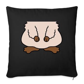 Hamster Body Funny Disguise - Sofa pillowcase 17,3'' x 17,3'' (45 x 45 cm) - black - Front